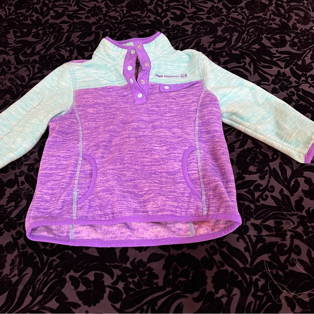 LITTLE KIDS FLEECE PULLOVER - PURPLE & AQUA COLORS!    💜❄️💜